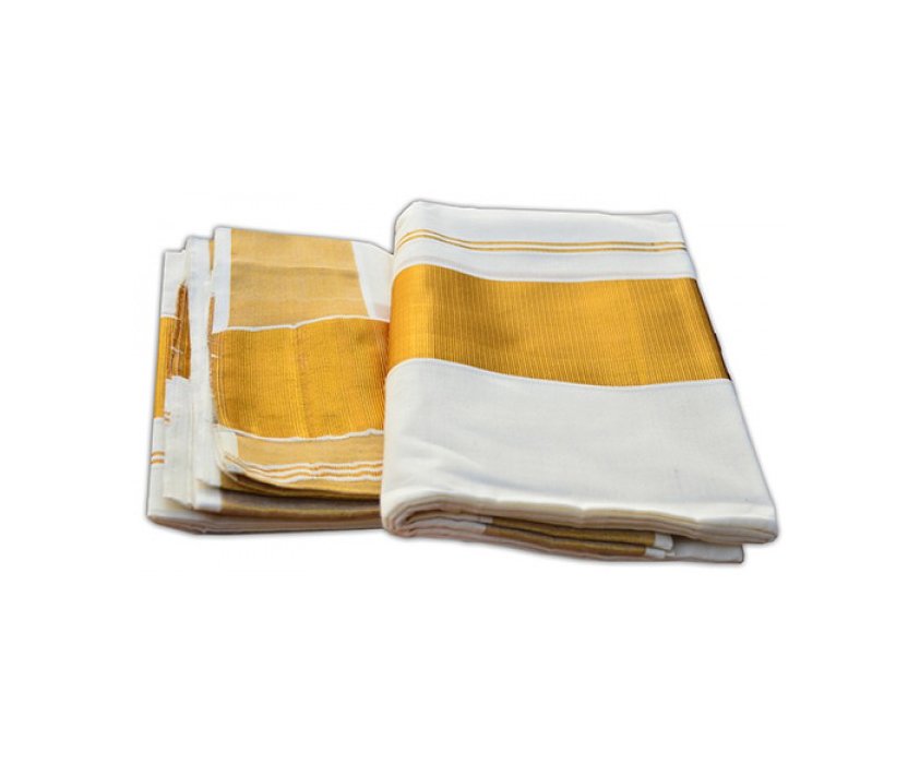 Kerala Set Mundu with Zari Kasavu Border Traditional  Women Wear